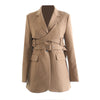 Irregular Asymmetric Cut Slim Mid Length Blazer