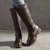 Leather Knight Boots