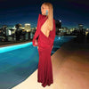 Slim Fit Backless Maxi Dress