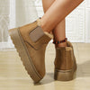 Brushed Lining Platform Snow Boots