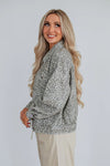 Loose Washed-Out Sequin Denim Jacket
