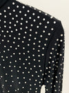 Star Rhinestone Stretch Turtleneck & Pleated Skirt Leggings