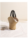 Wooden Portable Hat Straw Bag