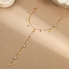 Tassel Pearl Y Word Chain Necklace
