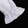 Ruffled Loose Bell Sleeve White Dress