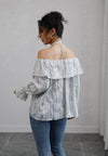 Off Shoulder Ruffled Loose Top