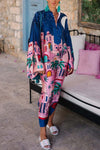 Nightscape Satin Casual Dress