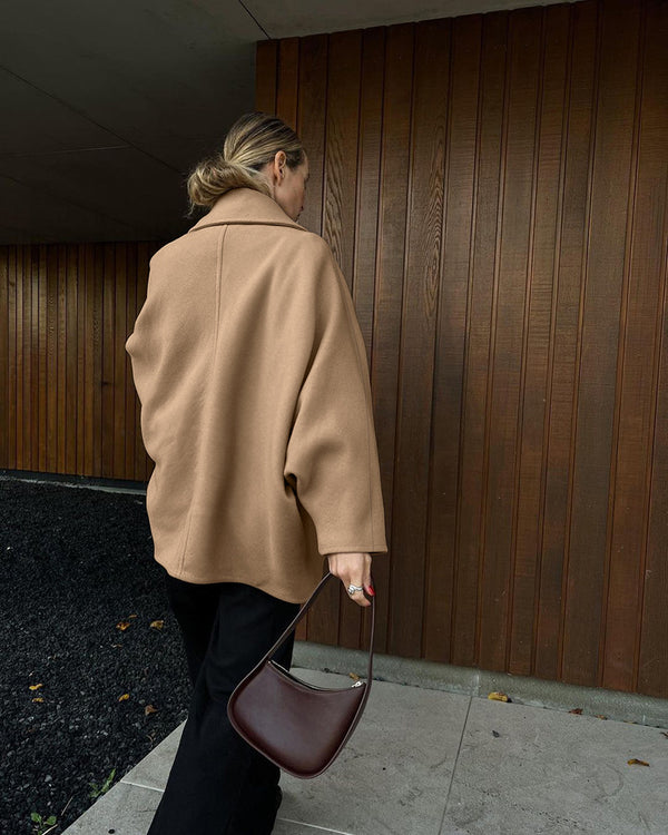 Brown Batwing Cardigan Coat