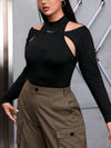 Trendy Faux Two Piece Top