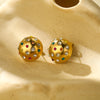 Silver & Gold Multi Crystal Earrings