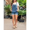 High Waist Overall Denim Shorts