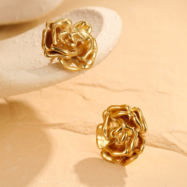 Exquisite 18K Rose Studs