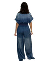 Denim Baggy Belted Jumpsuit