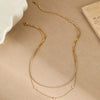 Twin Channel Set Non Fade French Exquisite Necklace