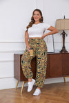 Green & Cream Flower Pants