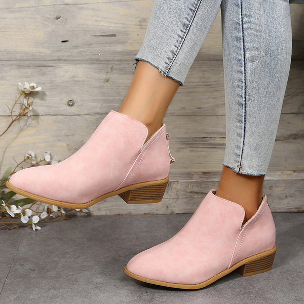 Chunky Heel Ankle Boots