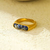 Vintage Inlaid Natural Stone Ring