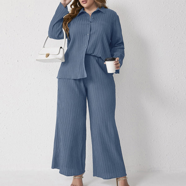 Pleated Casual Shirt & Pants