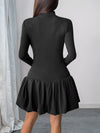 Slim Fit Basic Turtleneck Dress