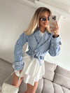 Denim Wind Breaker Coat