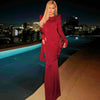 Slim Fit Backless Maxi Dress