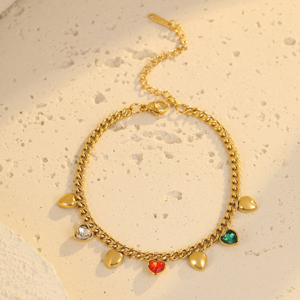 Classic Loving Heart Geometric Abstract Rhinestone Tassel Jewelry