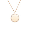 Round Inlaid Zircon Necklace