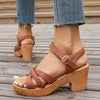 Chunky Heel Wedge Sandals