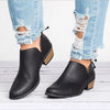 British Chunky Heel Ankle Boots