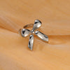Silver Bow Earrings