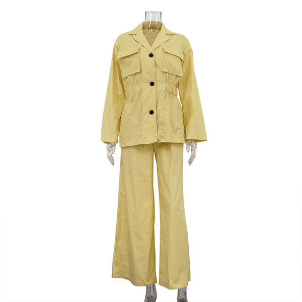 Top Wide Leg Pants Suit