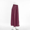 Cocoa Yacht Club Wine Red Fleece & Faux Leather Swing High Waist Skirt