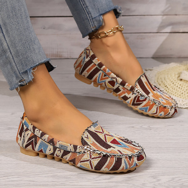Geometric Pattern Flat Shoes