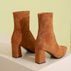 Chunky Heel Pointed Toe Ankle Boots