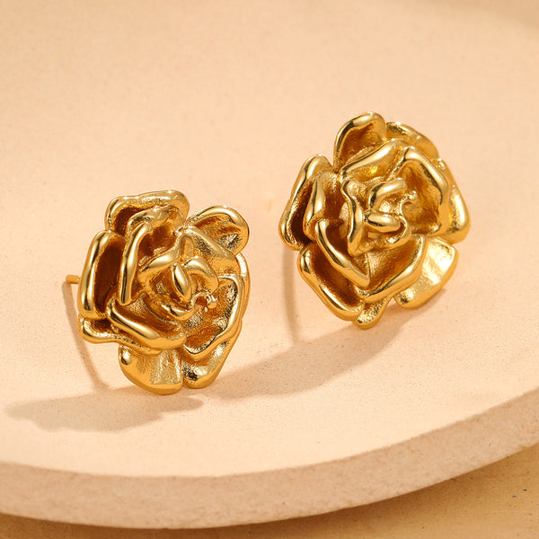 Exquisite 18K Rose Studs