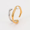 Geometric Abstract Pearl Ring