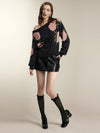 Autumn Pink Flower Sweater
