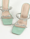 Fairy Crystal Square Toe Sandals