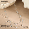 NMSN-G321-2 Steel White Zirconium Necklace