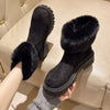 Furry Short Tube Platform Snow Boots