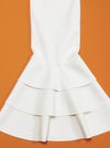 Fall Yellow Ruffle Sleeve Dress