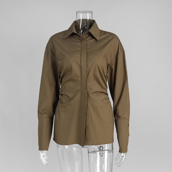 Office Pleated Shirt