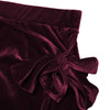 Solid Velvet Twisted Skirt