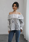 Off Shoulder Ruffled Loose Top