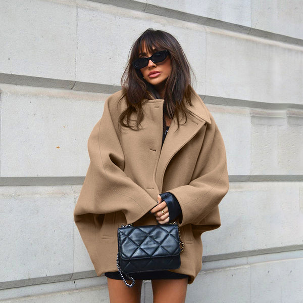 Brown Batwing Cardigan Coat