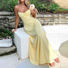 Pale Yellow A line Sling Dress