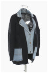 Denim Shirt Coat Faux Two Pieces