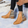 Western Pointed Toe Chunky Heel Martin Boots