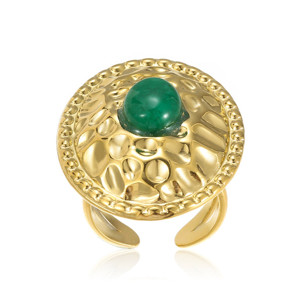 Exquisite Oval Natural Stone Ring