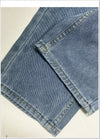 Retro Tattered Baggy Straight Denim Pants